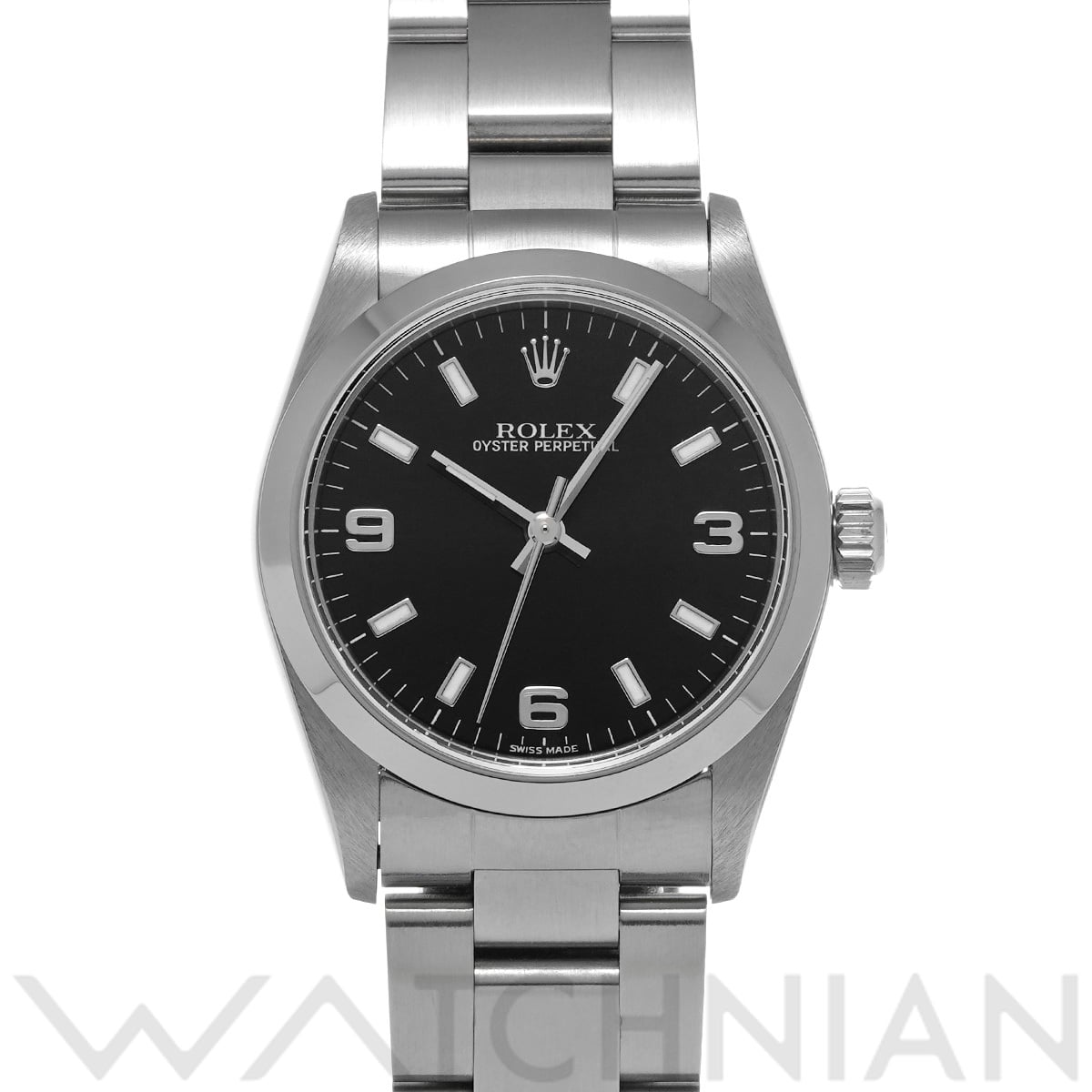 ロレックス オイスターパーペチュアル 77080 ブラック ユニセックス 時計 【中古】【wristwatch】