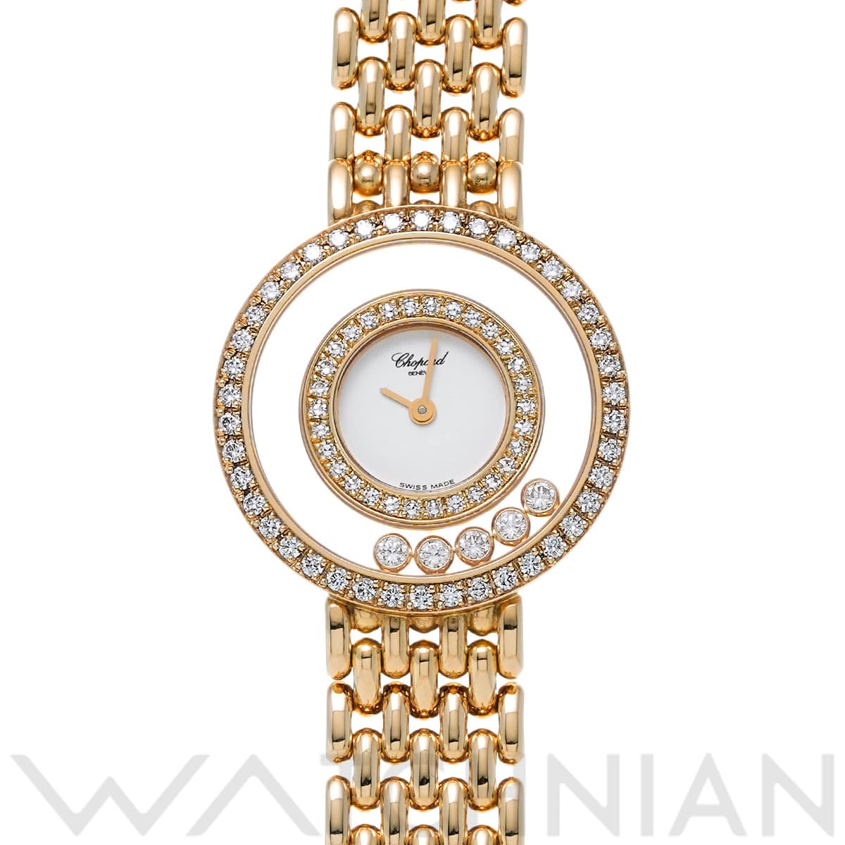 ショパール ハッピーダイヤモンド 4119/1 シャンパン/ダイヤモンド レディース 時計 【中古】【wristwatch】