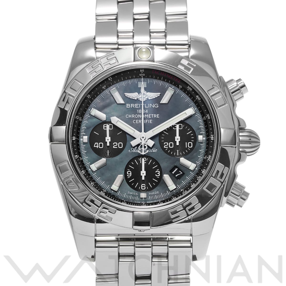 ブライトリング クロノマット 44 ブラックマザーオブパール AB01114K/BD34 ブラックシェル/ブラック メンズ 時計 【中古】【wristwatch】