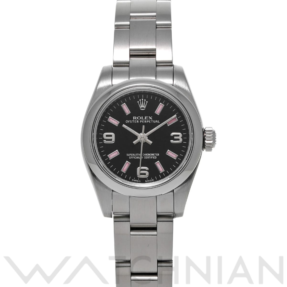 ロレックス オイスターパーペチュアル 26 176200 ブラック レディース 時計 【中古】【wristwatch】