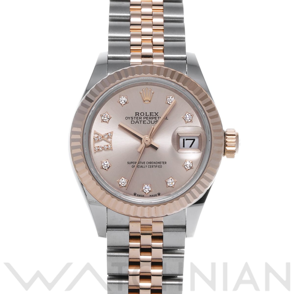 ロレックス レディ デイトジャスト 28 279171G サンダスト/ダイヤモンド レディース 時計 【中古】【wristwatch】