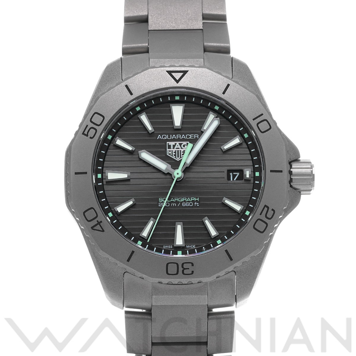 タグ ホイヤー アクアレーサー プロフェッショナル200 ソーラーグラフ WBP1180.BF0000 ブラック メンズ 時計 【中古】【wristwatch】