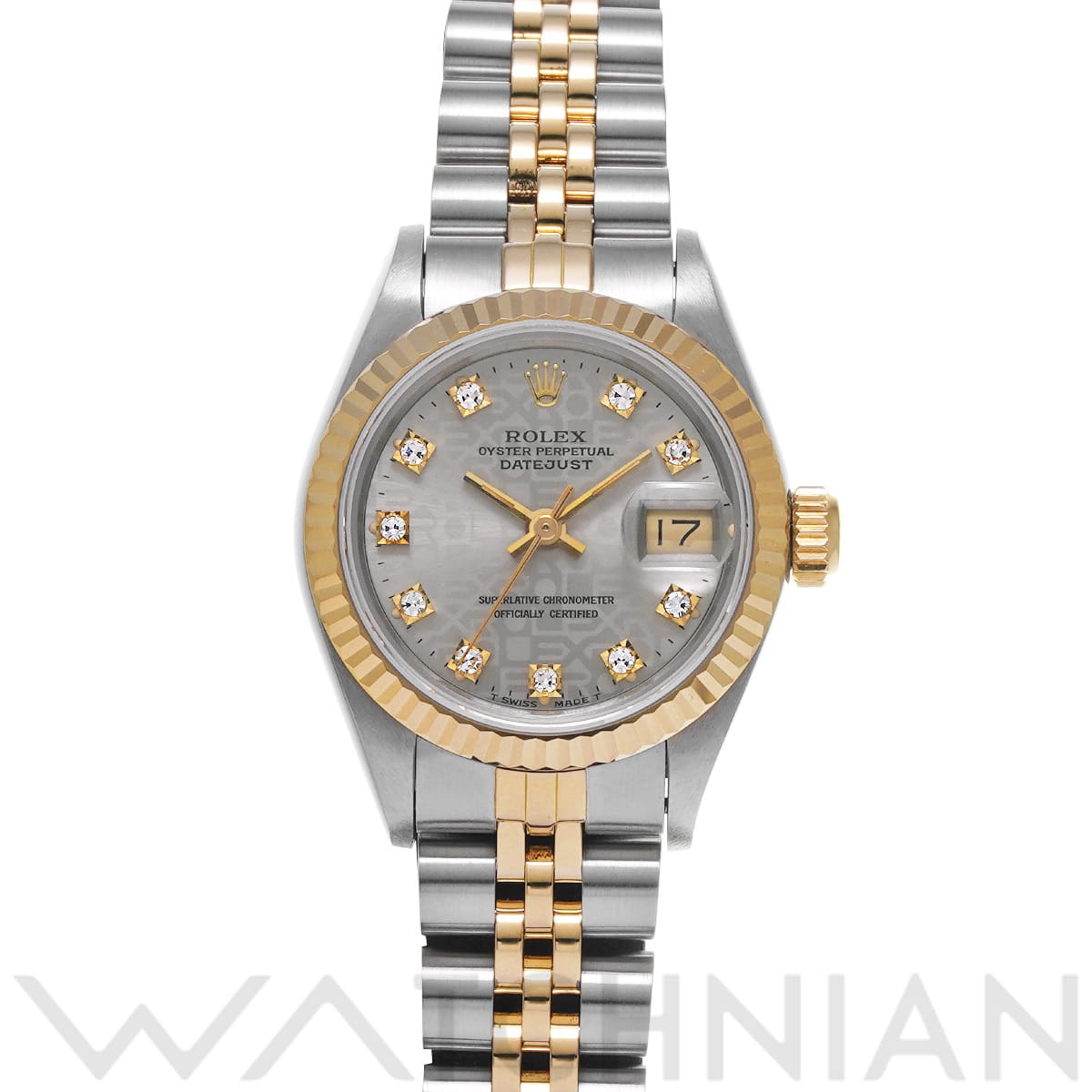 ロレックス デイトジャスト 69173G グレーコンピュータ/ダイヤモンド レディース 時計 【中古】【wristwatch】