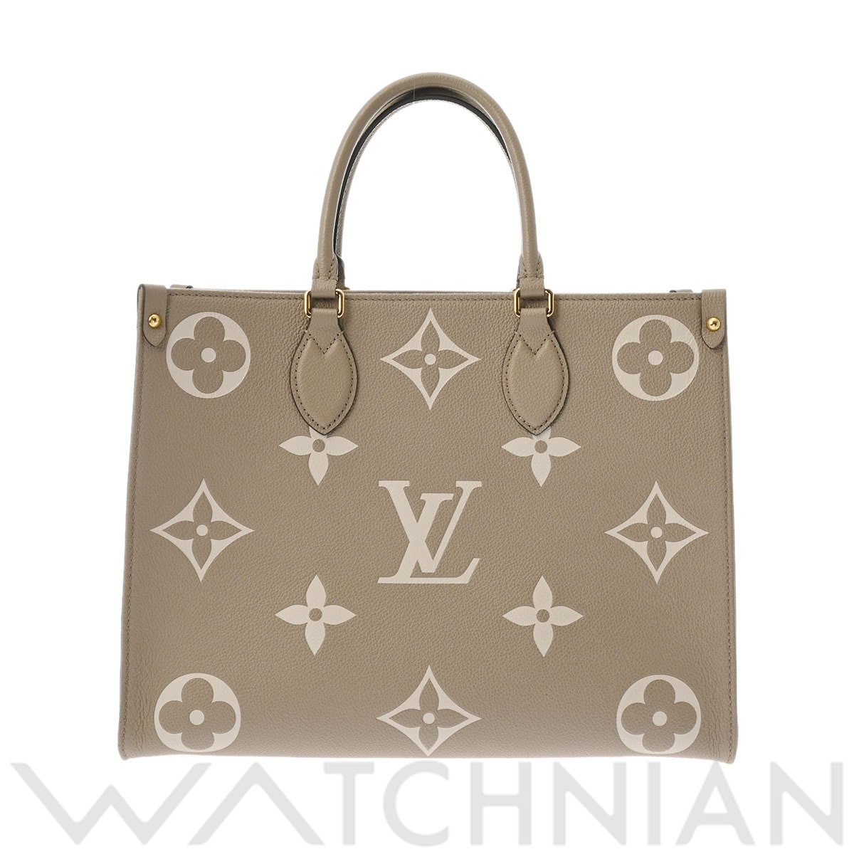 ルイ ヴィトン モノグラムアンプラント バイカラー オンザゴー MM トゥルトレール/クレーム M45494 レザー レディース バッグ 【中古】【bag】