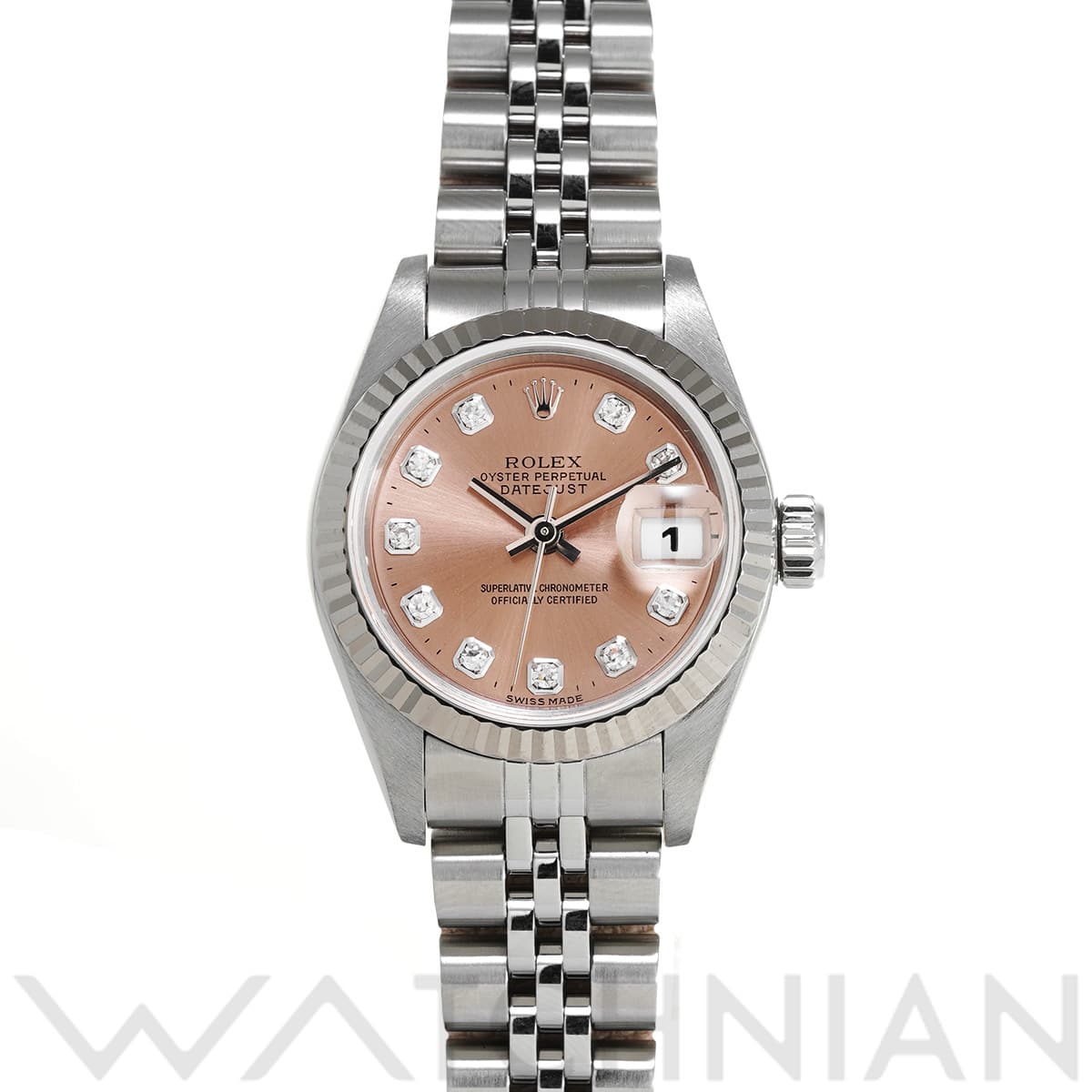 ロレックス デイトジャスト 69174G ピンク/ダイヤモンド レディース 時計 【中古】【wristwatch】