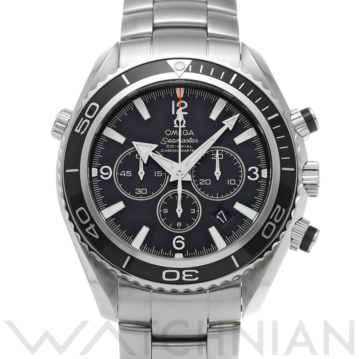 オメガ シーマスター プラネットオーシャン 600 コーアクシャル クロノグラフ 2210.50 ブラック メンズ 時計 【中古】【wristwatch】