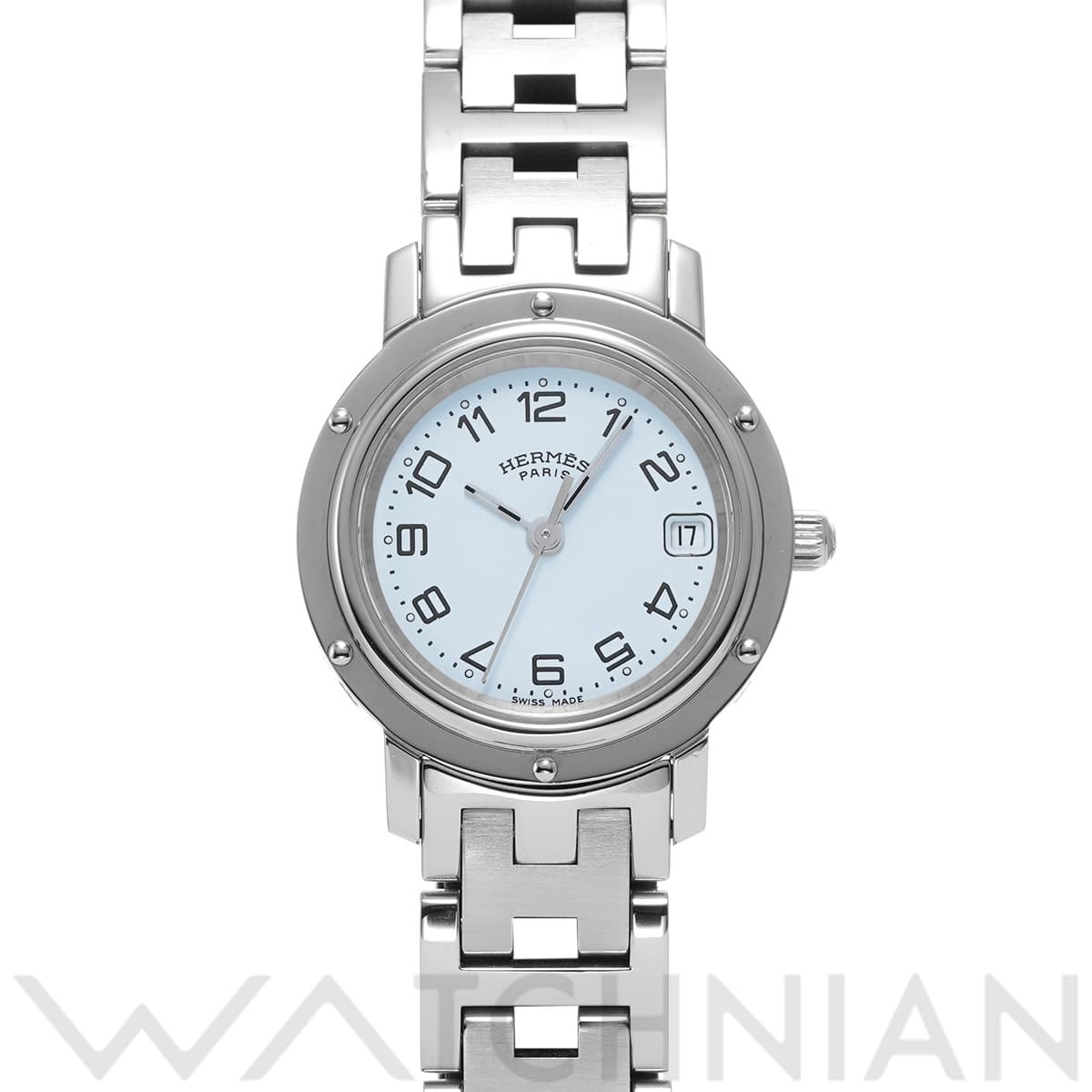 エルメス クリッパー CL4.210.130 ホワイト レディース 時計 【中古】【wristwatch】