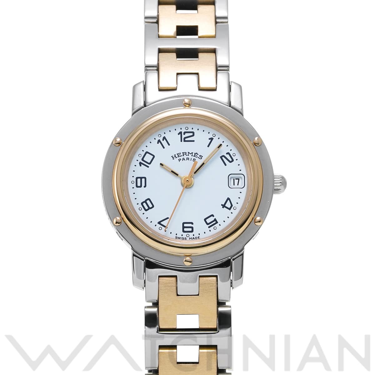 エルメス クリッパー CL4.220.130/3752 ホワイト レディース 時計 【中古】【wristwatch】