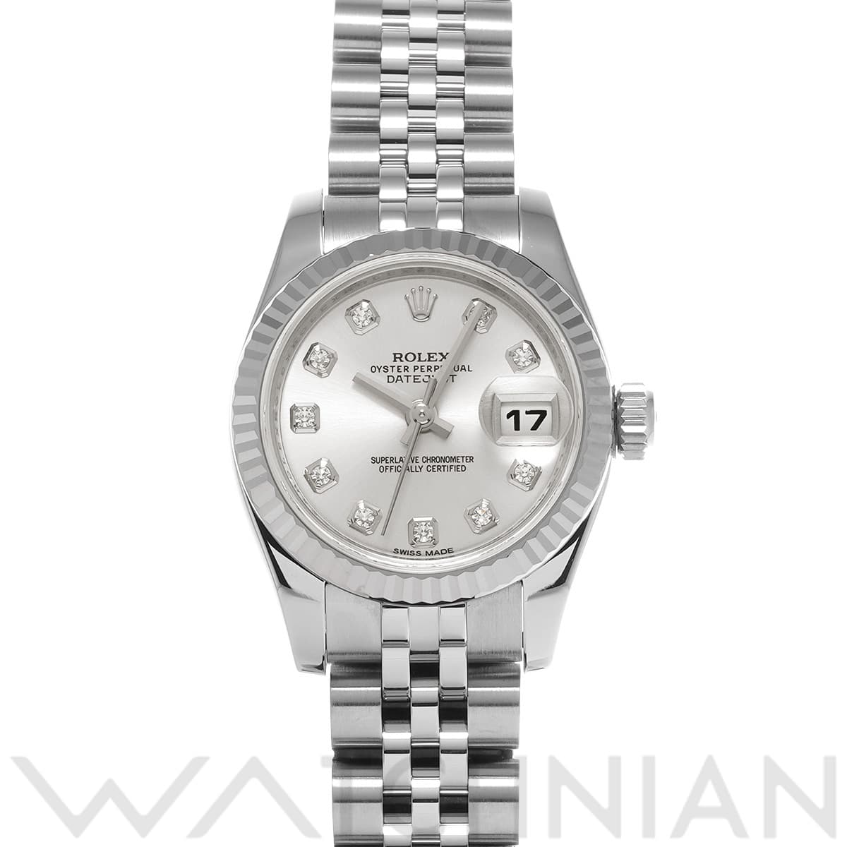 ロレックス レディ デイトジャスト 26 179174G シルバー/ダイヤモンド レディース 時計 【中古】【wristwatch】