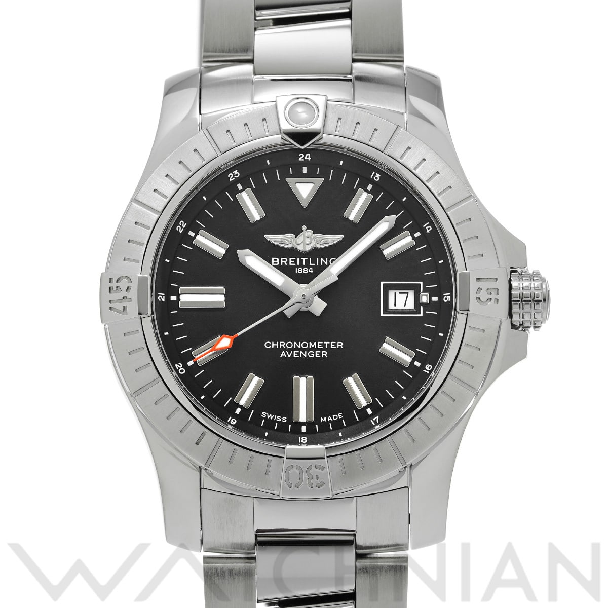 ブライトリング アベンジャー オートマチック 43 A17318101B1A1 ブラック メンズ 時計 【中古】【wristwatch】