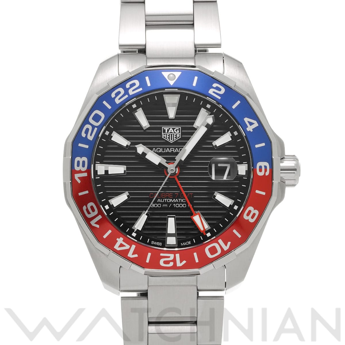 タグ ホイヤー アクアレーサー キャリバー7 GMT WAY201F.BA0927 ブラック メンズ 時計 【中古】【wristwatch】