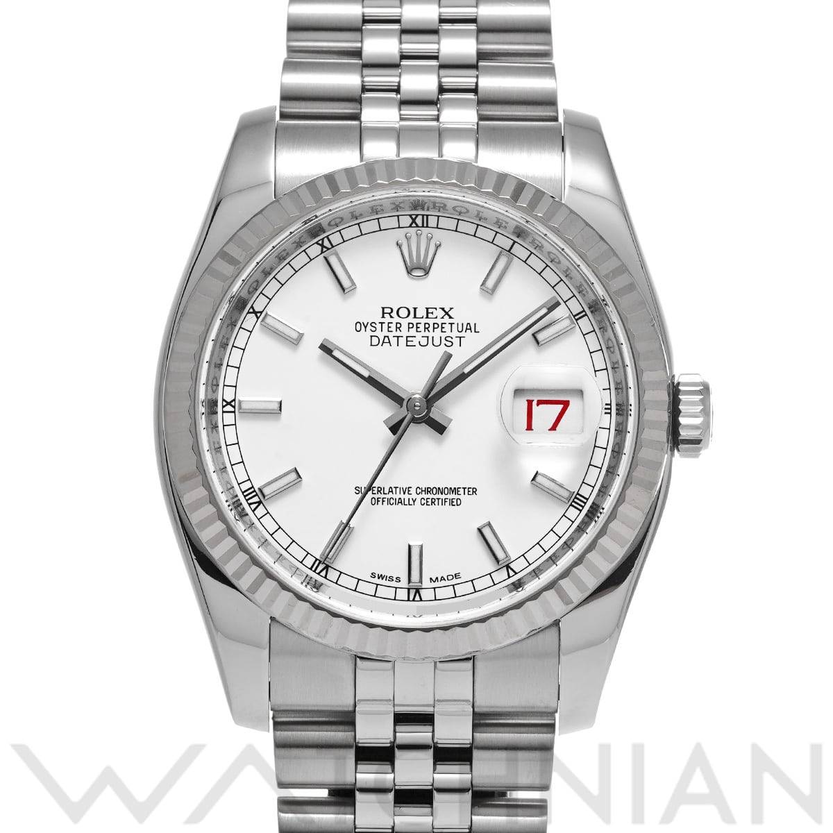 ロレックス デイトジャスト 116234 ホワイト メンズ 時計 【中古】【wristwatch】