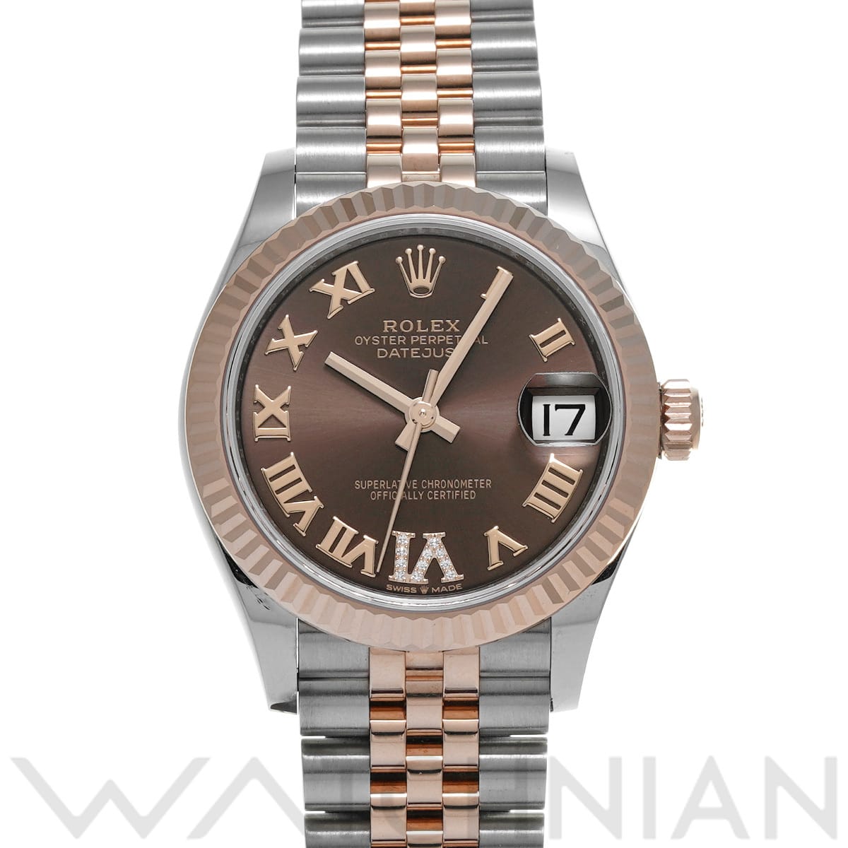 ロレックス デイトジャスト 31 278271 チョコレート/ダイヤモンド ユニセックス 時計 【中古】【wristwatch】