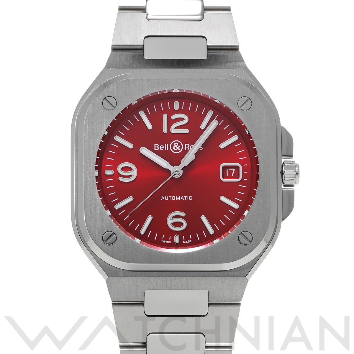ベル＆ロス BR 05 レッドスチール BR05A-R-ST/SST レッド メンズ 時計 【中古】【wristwatch】