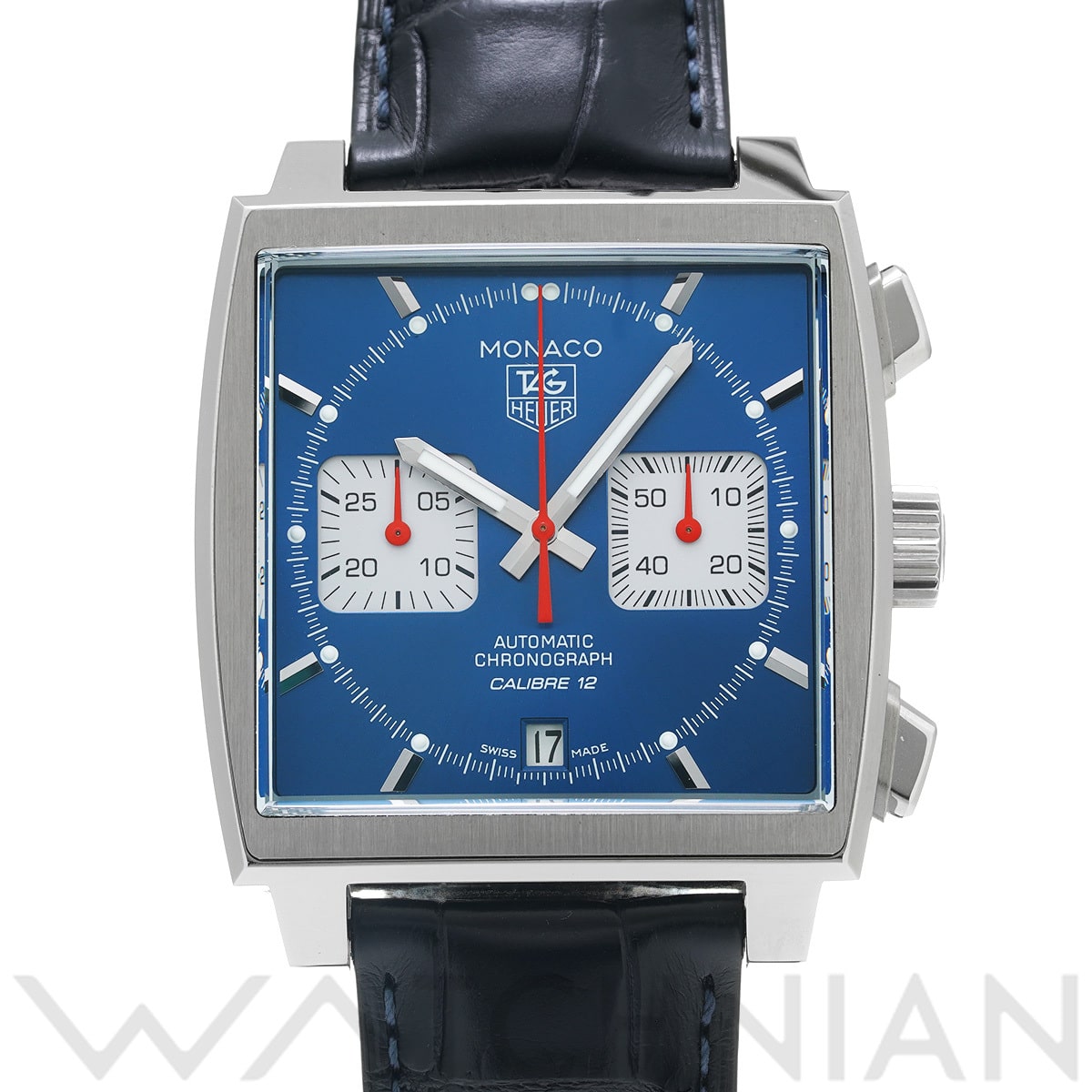 タグ ホイヤー モナコ キャリバー12 クロノグラフ CAW2111.FC6183 ブルー/シルバー メンズ 時計 【中古】【wristwatch】