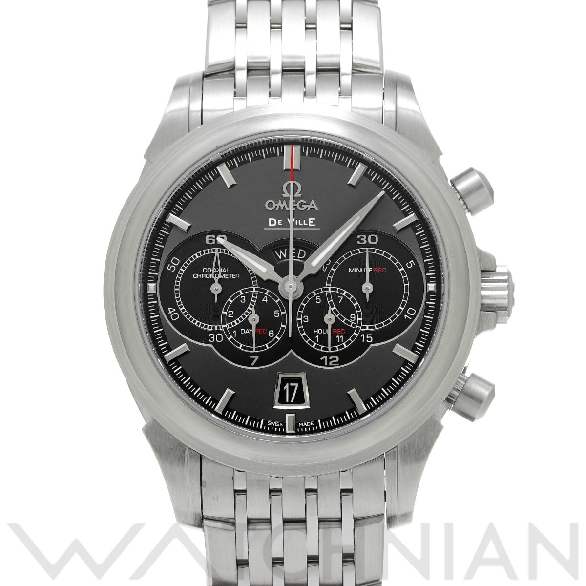 オメガ デ・ヴィル クロノスコープ コーアクシャル 4カウンター クロノグラフ 422.10.41.52.06.001 グレー/ブラック メンズ 時計 【中古】【wristwatch】
