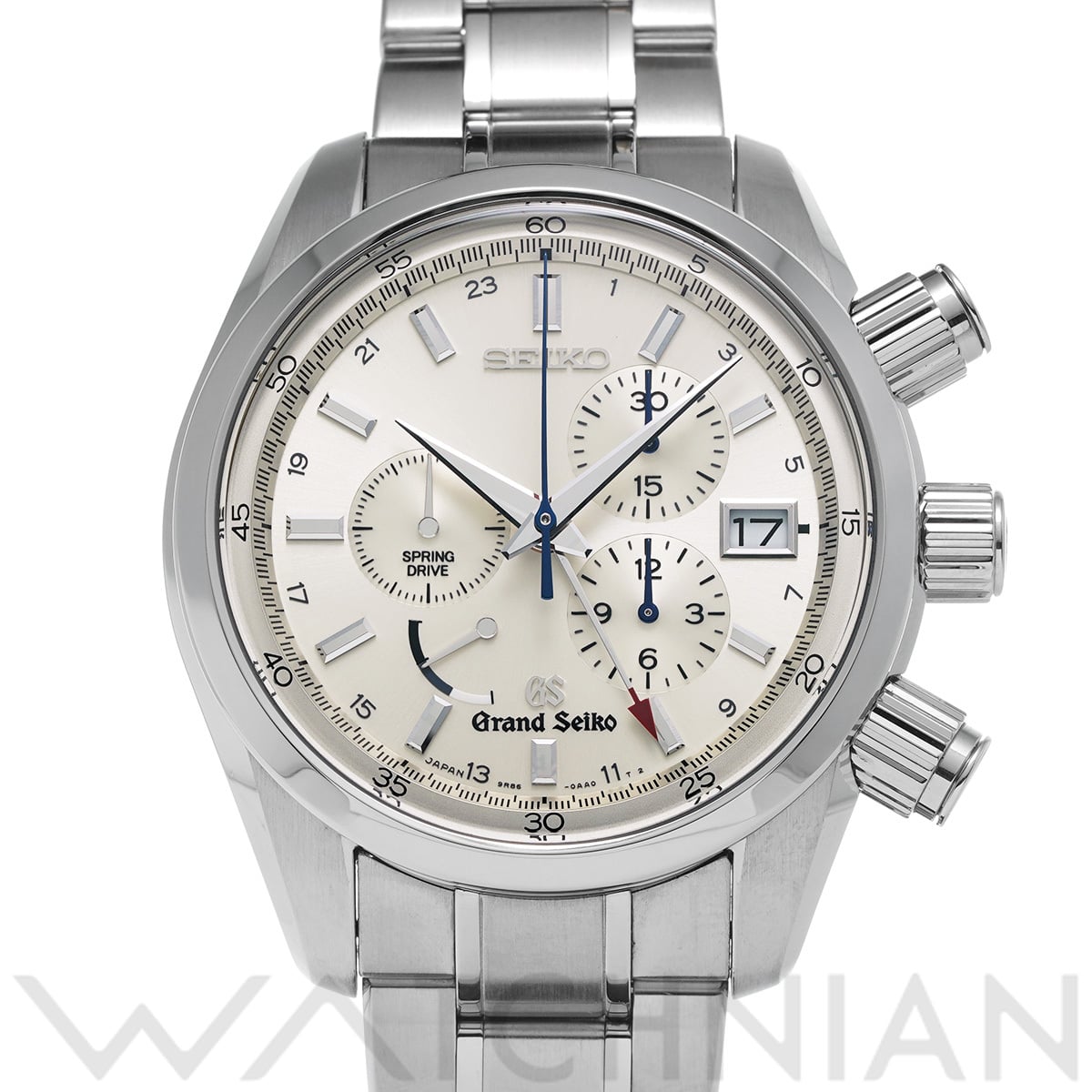 グランドセイコー スプリングドライブ クロノグラフ GMT SBGC001 シルバー メンズ 時計 【中古】【wristwatch】