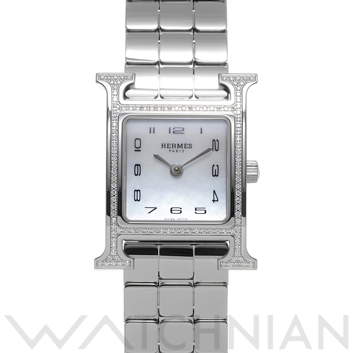 エルメス Hウォッチ HH1.235.216 ホワイトシェル レディース 時計 【中古】【wristwatch】