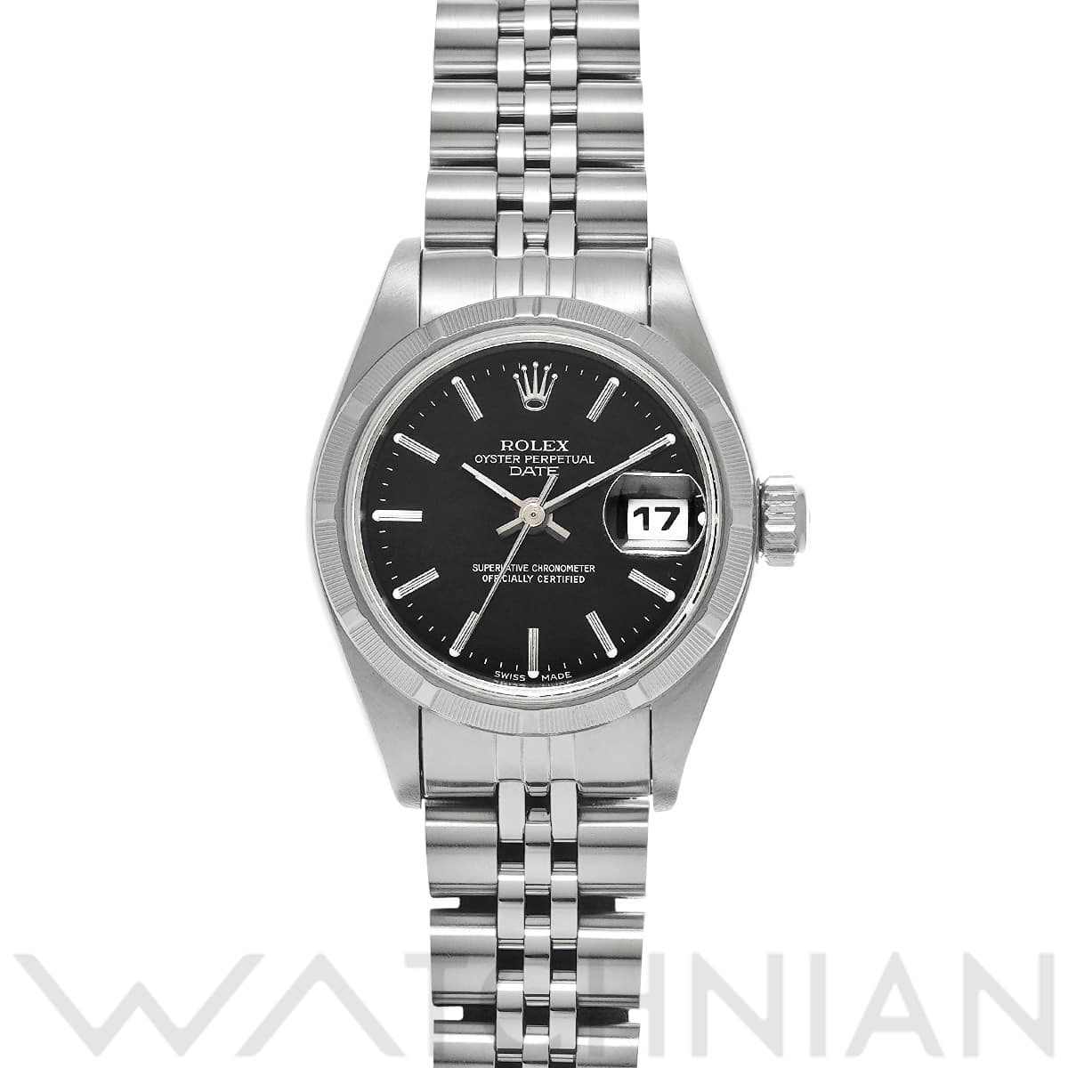 ロレックス オイスターパーペチュアル 69190 ブラック レディース 時計 【中古】【wristwatch】