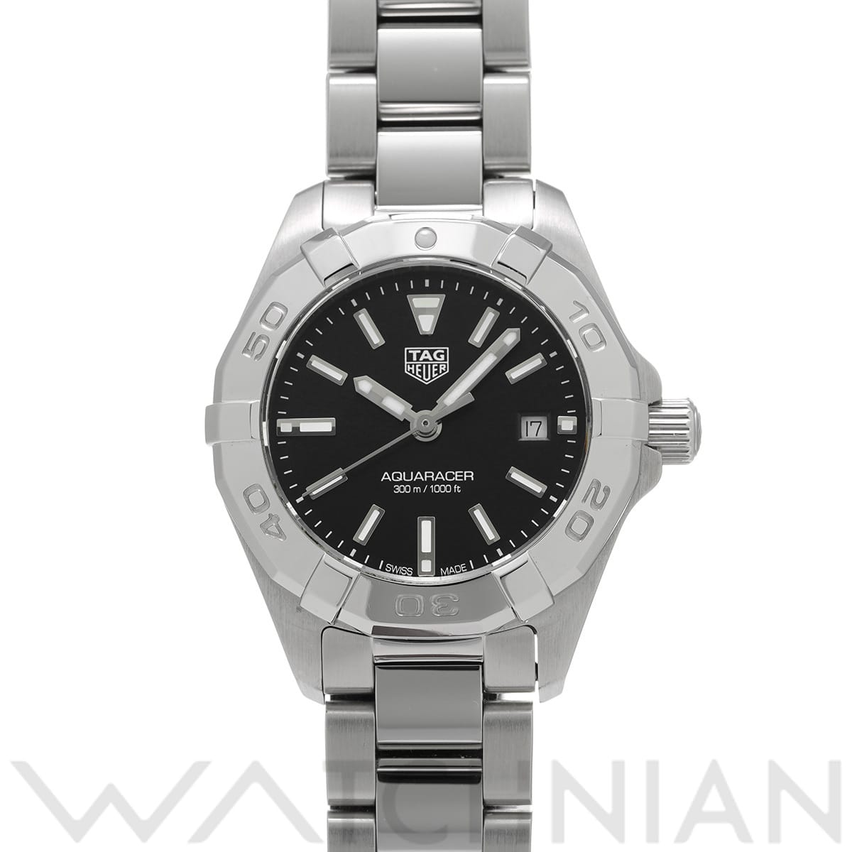 タグ ホイヤー アクアレーサー クォーツ WBD1410.BA0741 ブラック レディース 時計 【中古】【wristwatch】