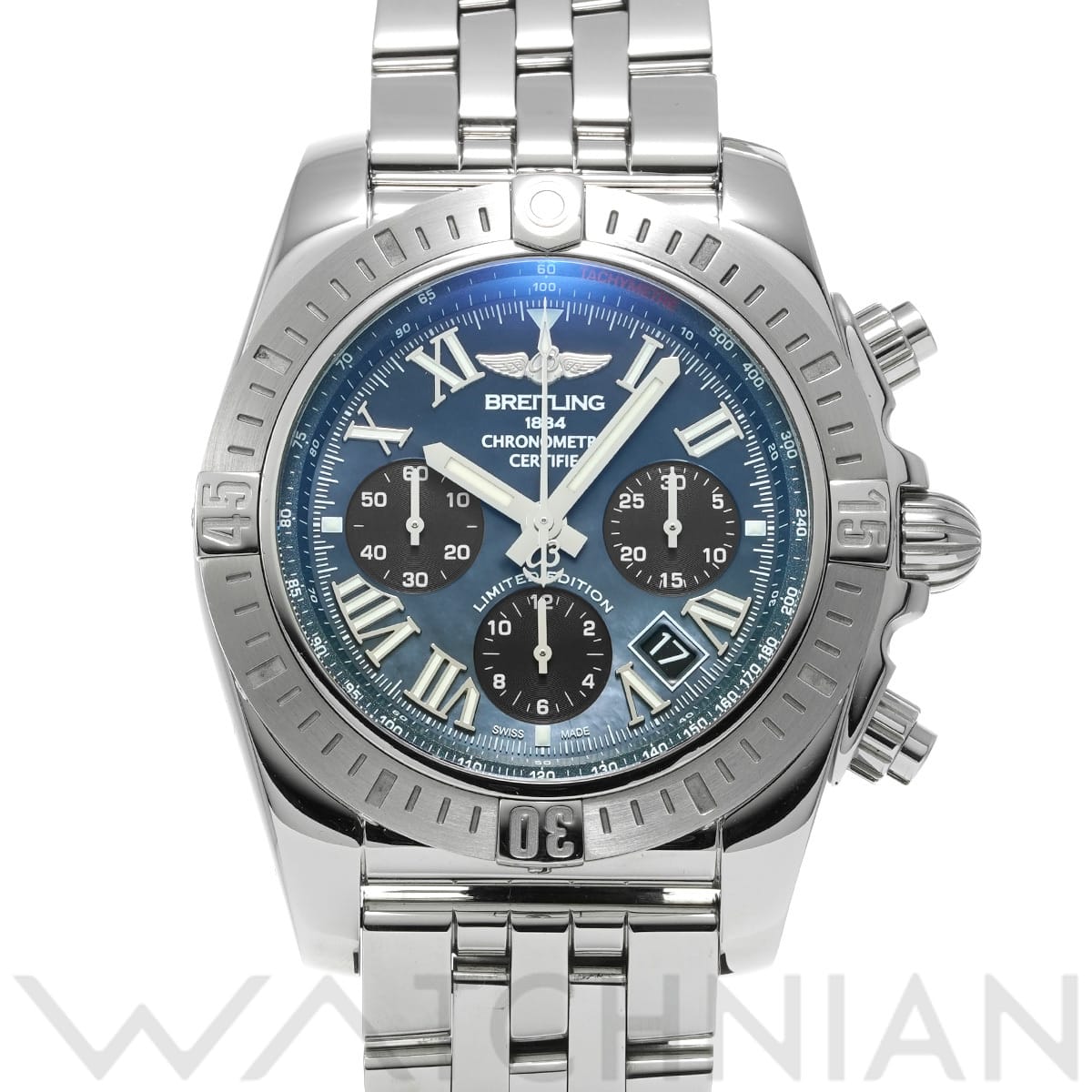 ブライトリング クロノマット JSP ローマンインデックス ブラックマザーオブパール リミテッド AB01153A1B1A1 ブラックシェル/ブラック メンズ 時計 【中古】【wristwatch】