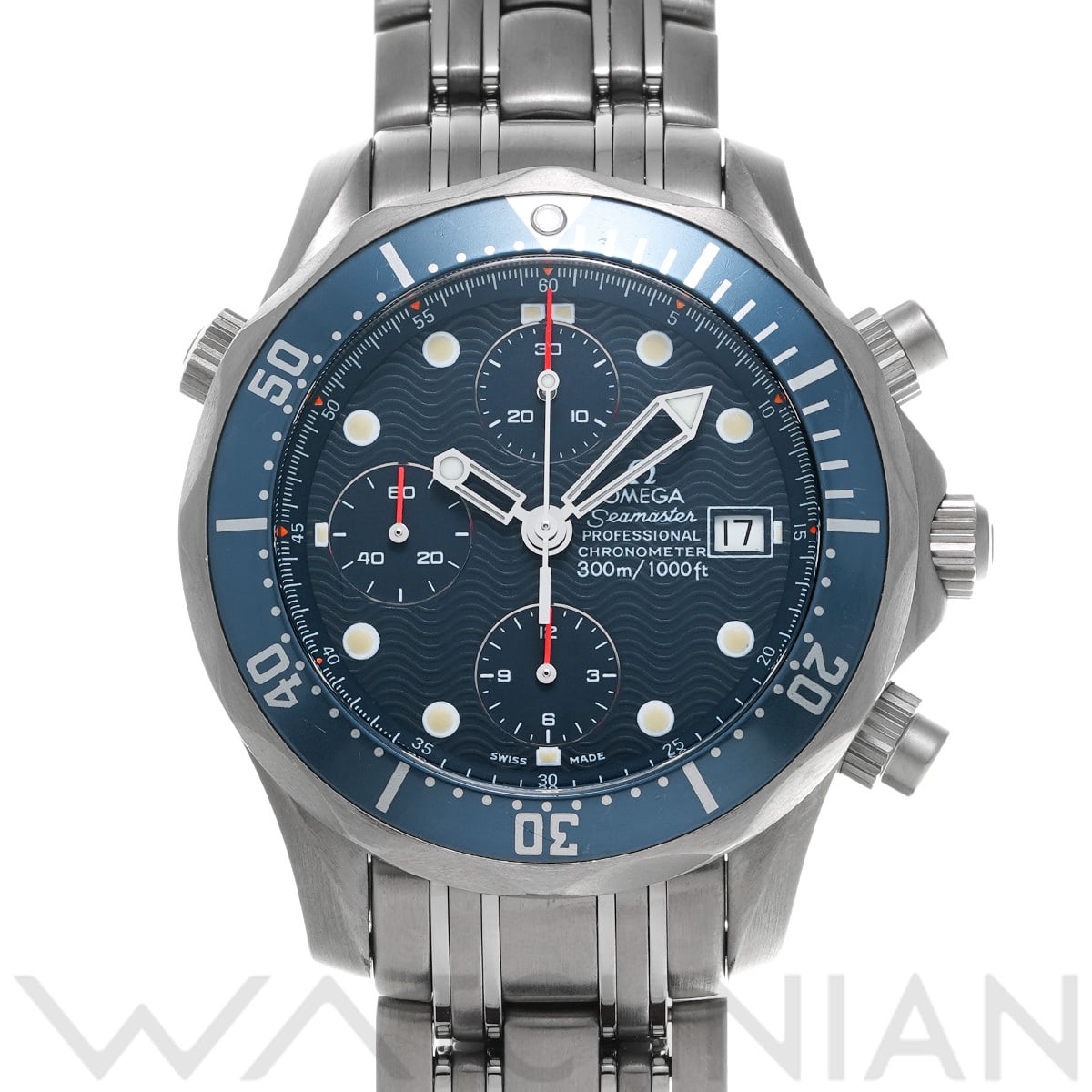オメガ シーマスター プロフェッショナル 300 クロノグラフ 2599.80 ブルー メンズ 時計 【中古】【wristwatch】