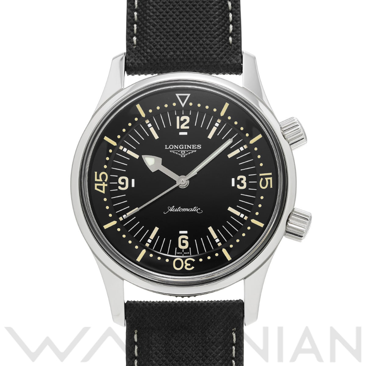 ロンジン レジェンドダイバー L3.674.4.56.3 ブラック メンズ 時計 【中古】【wristwatch】