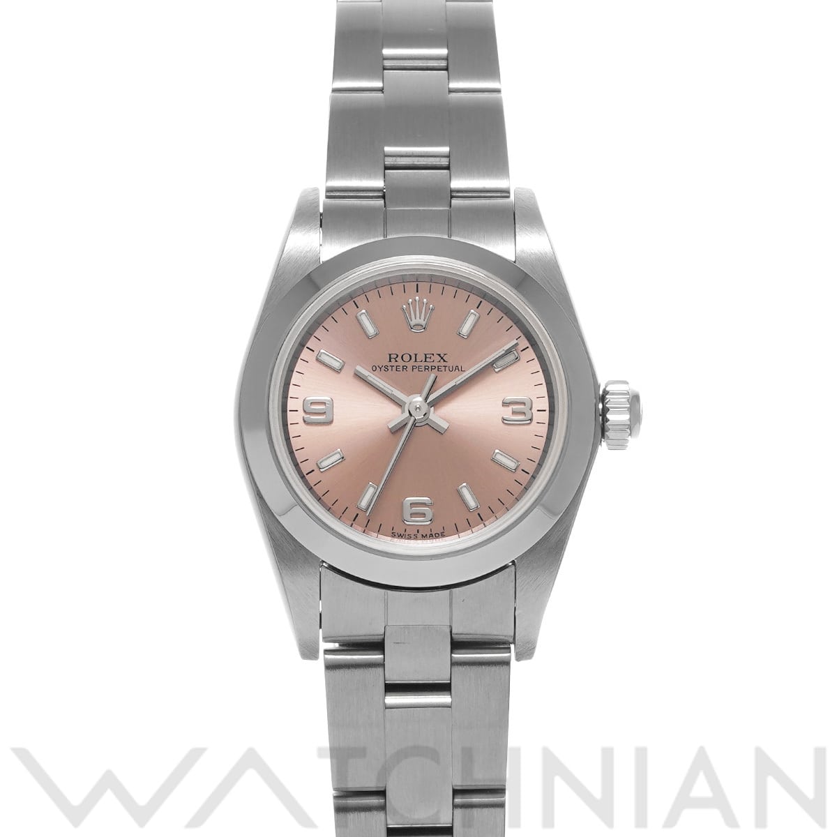 ロレックス オイスターパーペチュアル 76080 ピンク レディース 時計 【中古】【wristwatch】