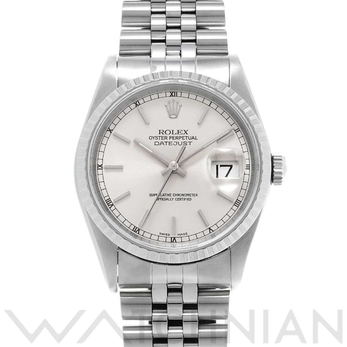 ロレックス デイトジャスト 36 16220 シルバー メンズ 時計 【中古】【wristwatch】