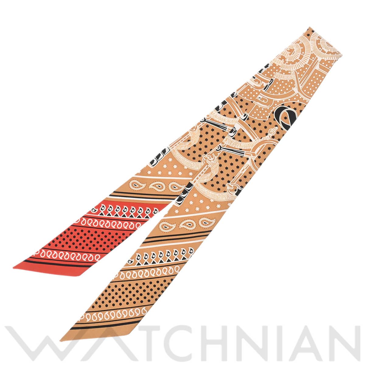 エルメス ツイリー EPERON D'OR ライトブラウン系 062978S シルク100％ レディース 【新品】【other】