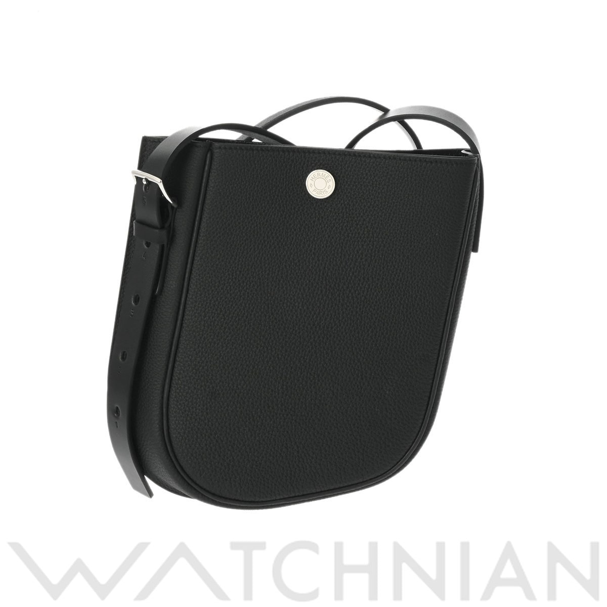 エルメス パースペクティブ カバリエ 21 ブラック/パラジウム金具 トゴ/ヴァッシュハンター ユニセックス バッグ 【中古】【bag】