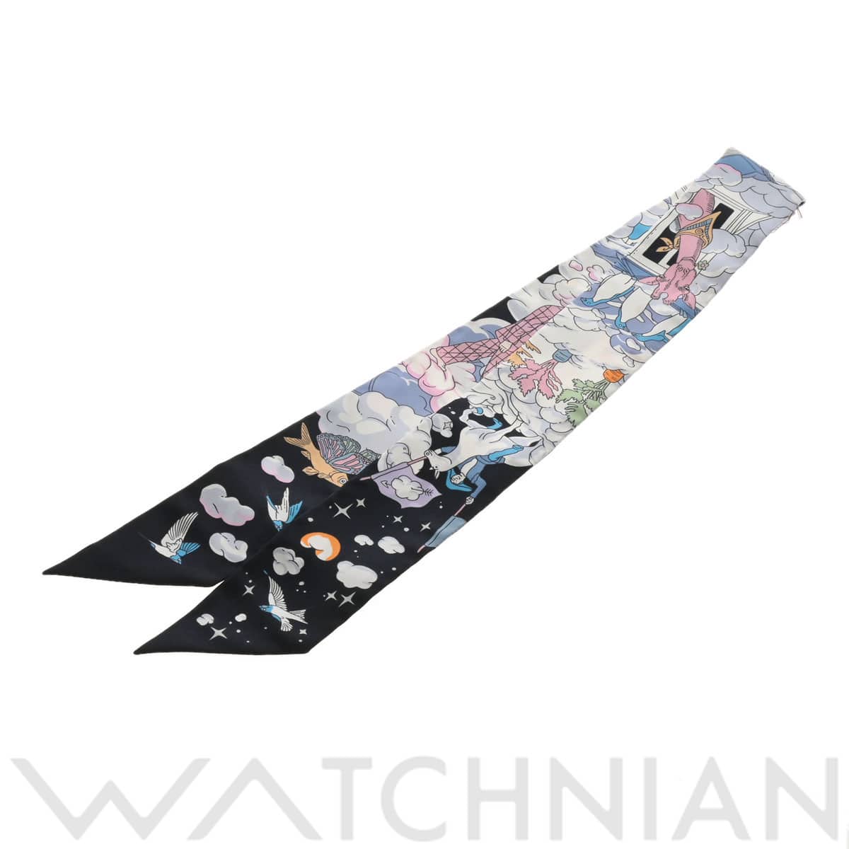 エルメス ツイリー SUR MON NUAGE ブラック 063900S シルク100％ レディース 【新品】【other】