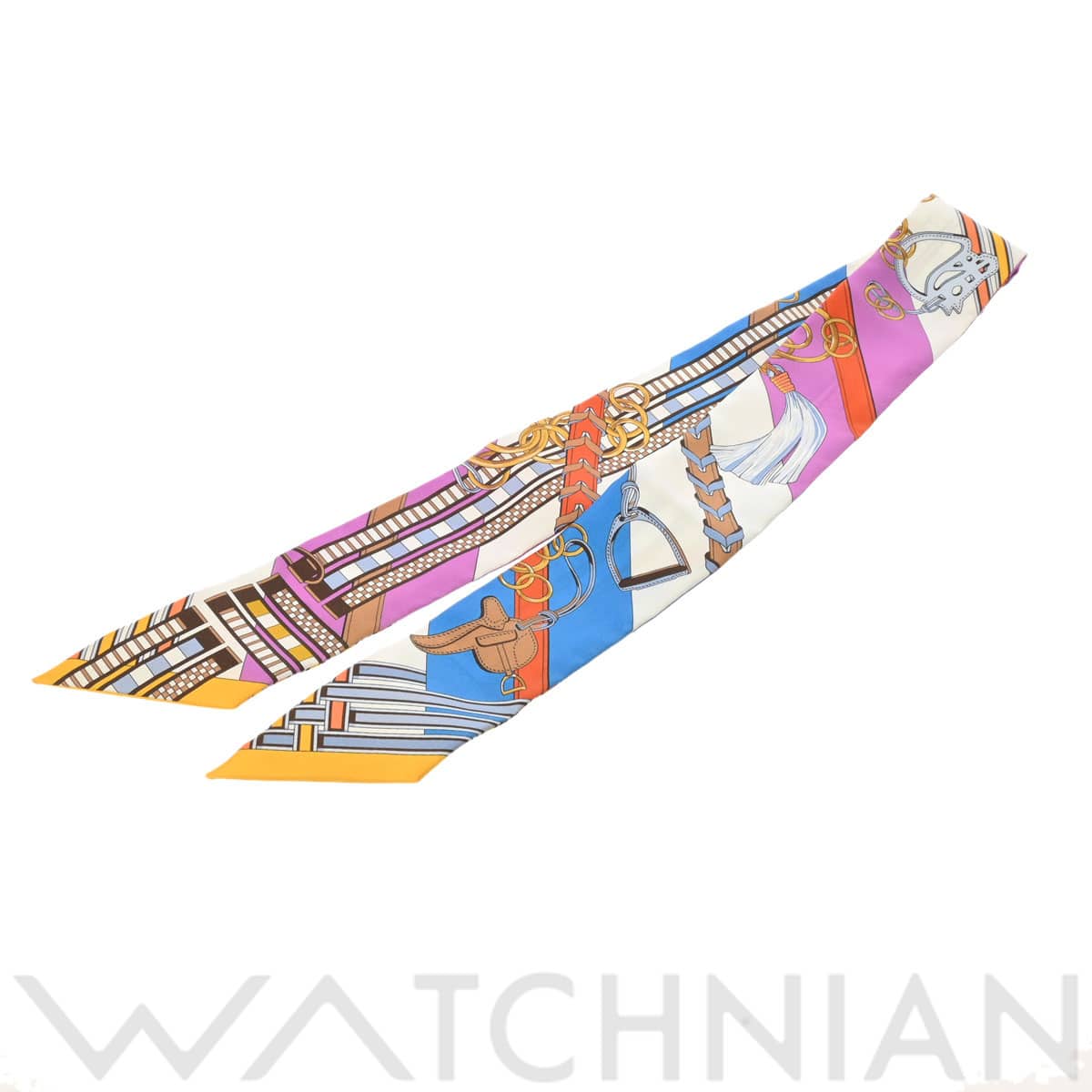 エルメス ツイリー BRIDES ET GRIS GRIS マルチカラー 062849S シルク100％ レディース 【新品】【other】