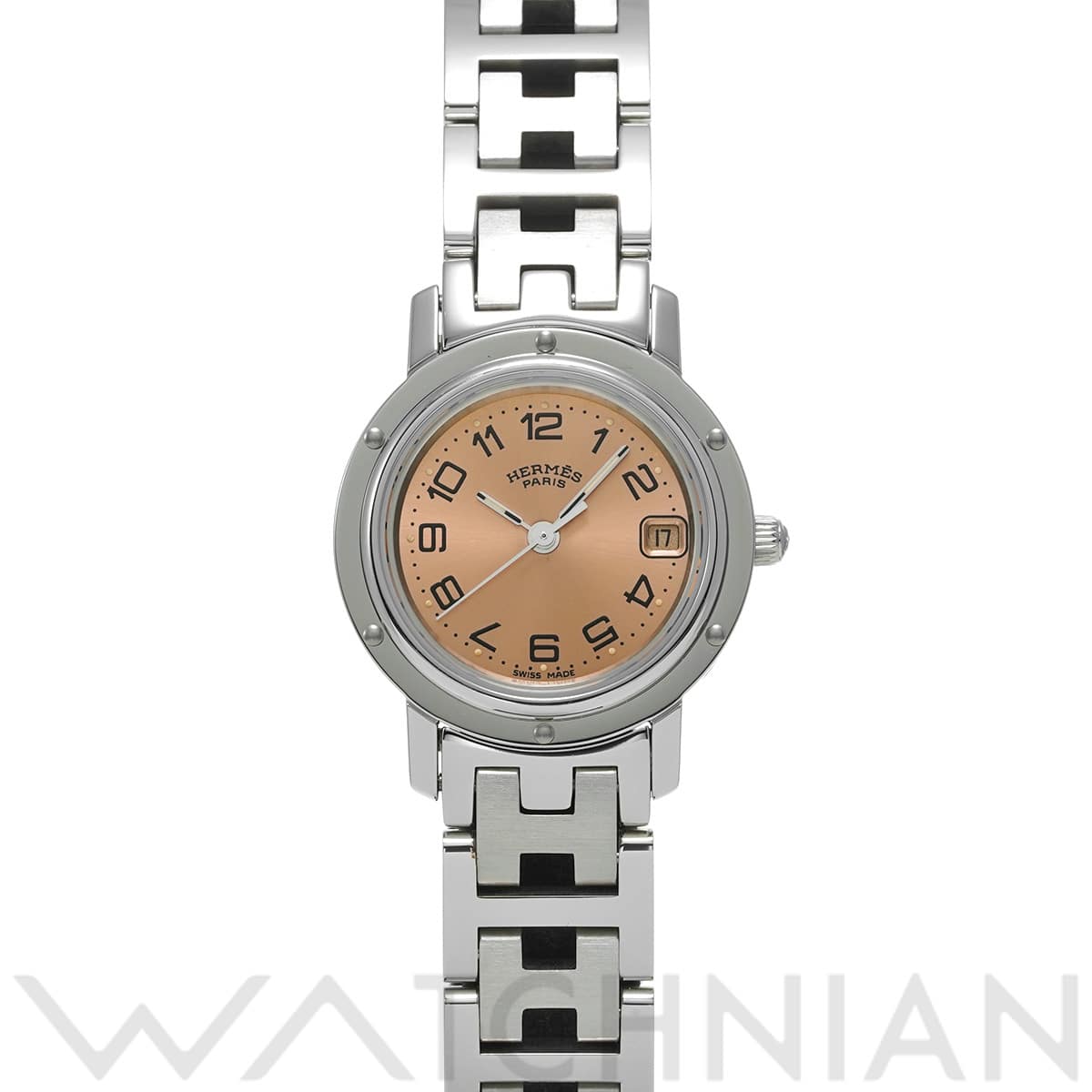 エルメス クリッパー CL4.210.431/3758 ピンク レディース 時計 【中古】【wristwatch】