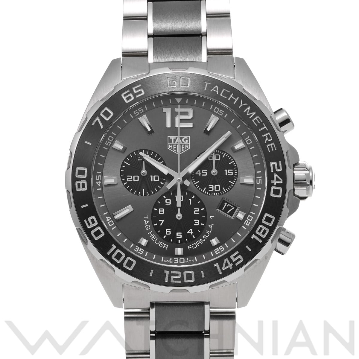 タグ ホイヤー フォーミュラ1 クォーツ クロノグラフ CAZ1011.BA0843 グレー/ブラック メンズ 時計 【中古】【wristwatch】