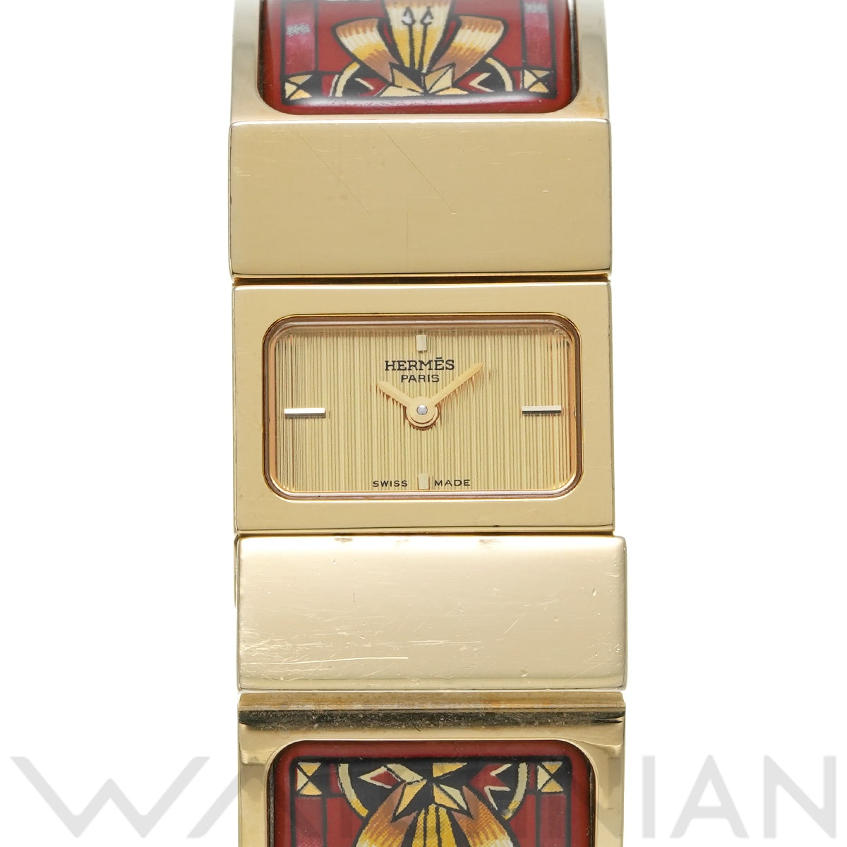 エルメス ロケ L01.201 シャンパン レディース 時計 【中古】【wristwatch】
