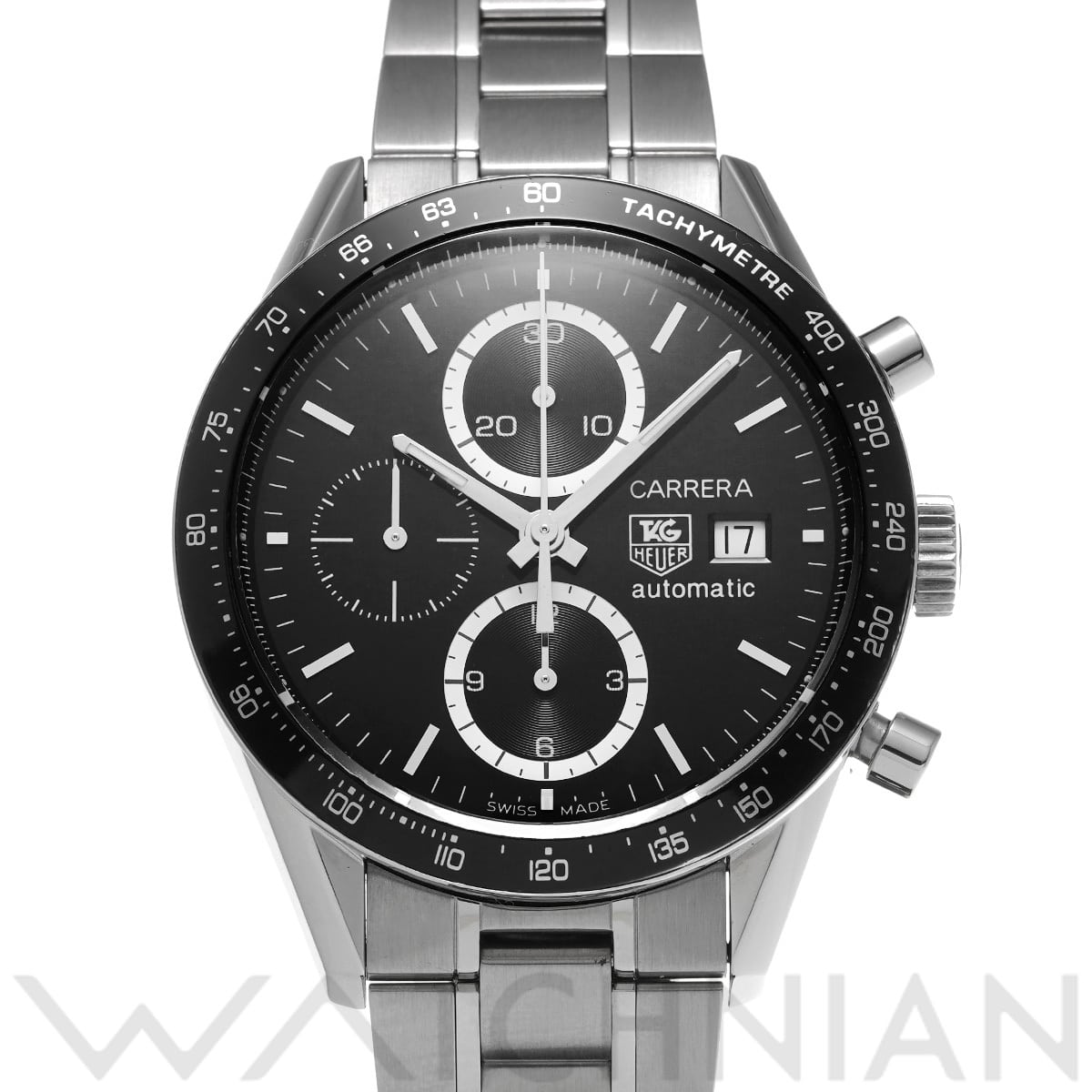 タグ ホイヤー カレラ キャリバー16 クロノグラフ CV2010.BA0786 ブラック メンズ 時計 【中古】【wristwatch】