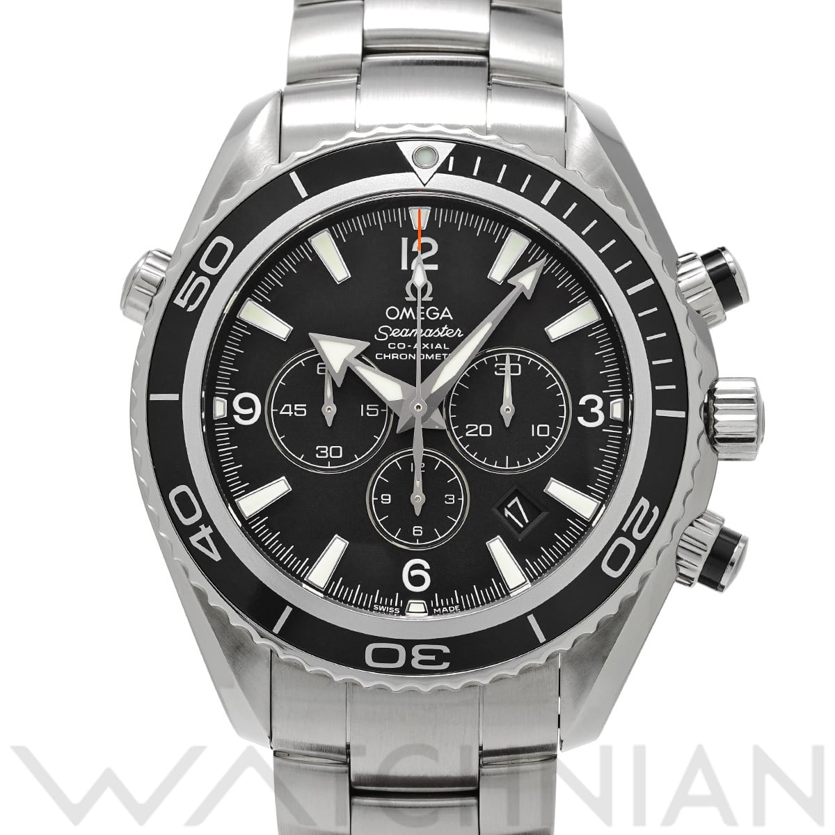 オメガ シーマスター プラネットオーシャン 600 コーアクシャル クロノグラフ 2210.50 ブラック メンズ 時計 【中古】【wristwatch】