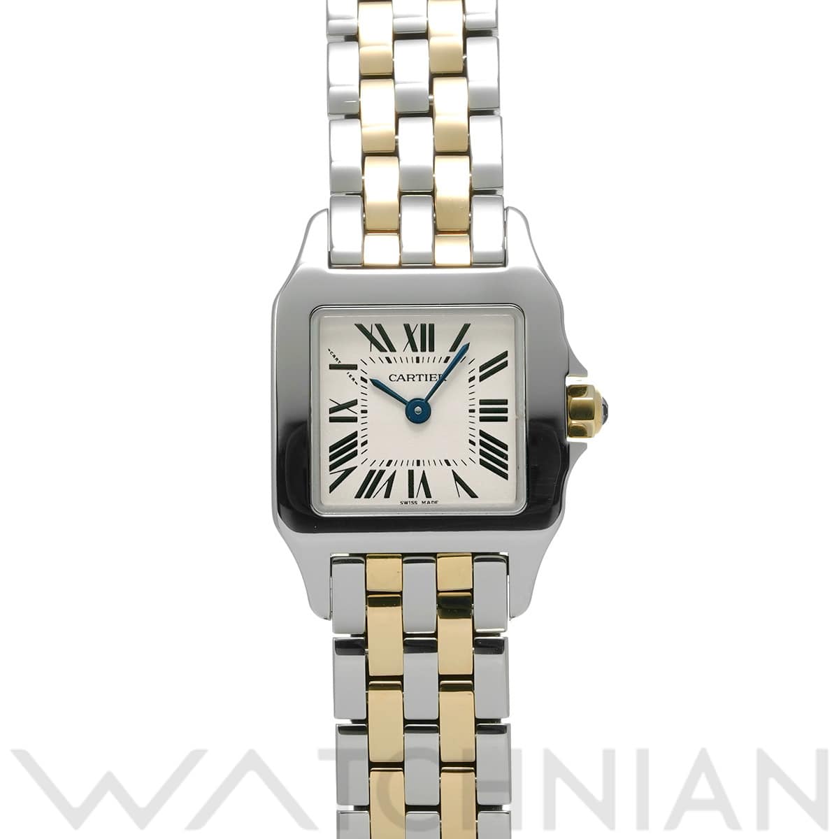 カルティエ サントス ドゥモワゼル SM W25066Z6 アイボリー レディース 時計 【中古】【wristwatch】