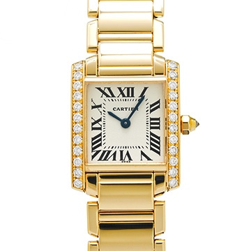 カルティエ タンク フランセーズ SM WE1001R8 ホワイト レディース 時計 【中古】【wristwatch】