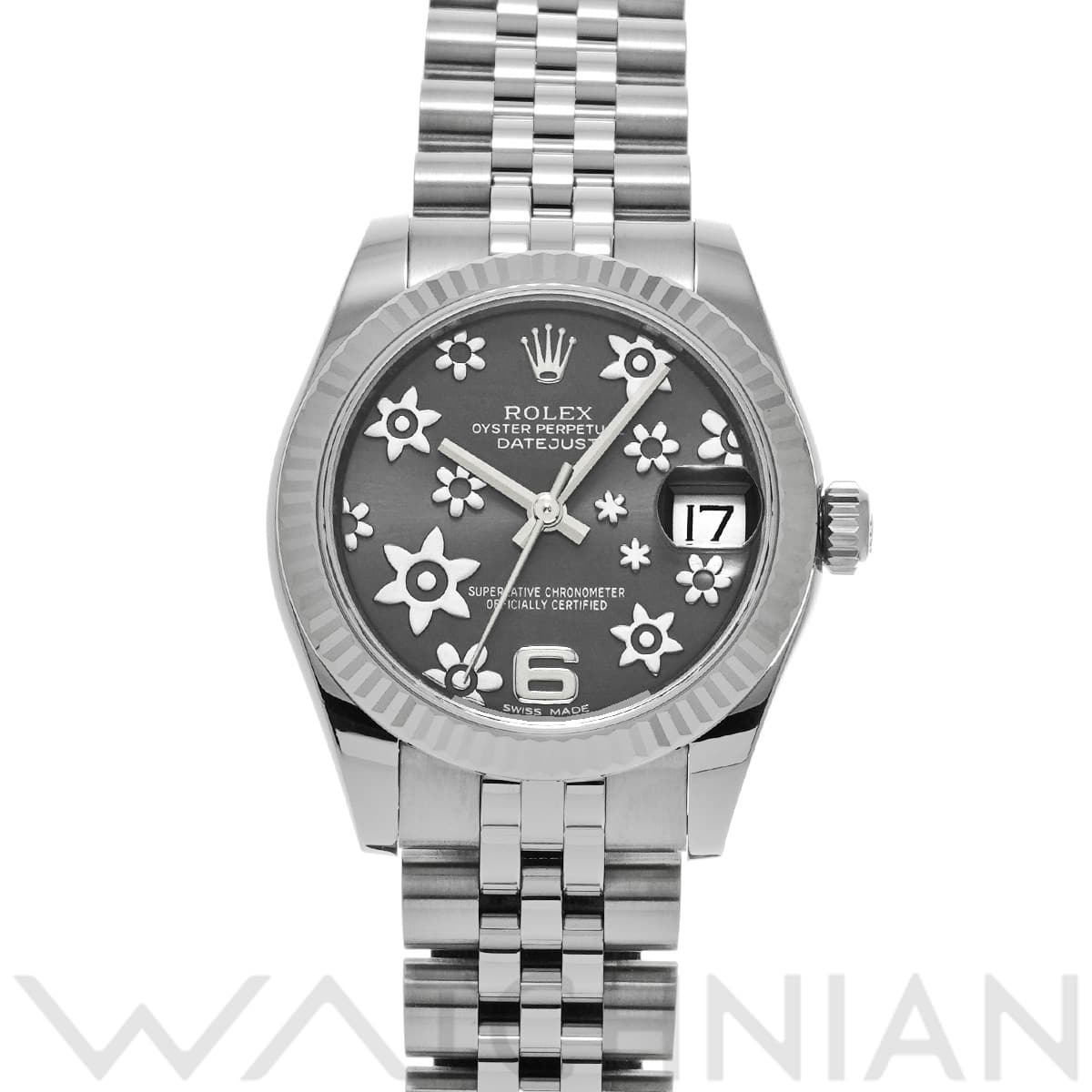 ロレックス デイトジャスト 31 178274 グレーフラワー ユニセックス 時計 【中古】【wristwatch】