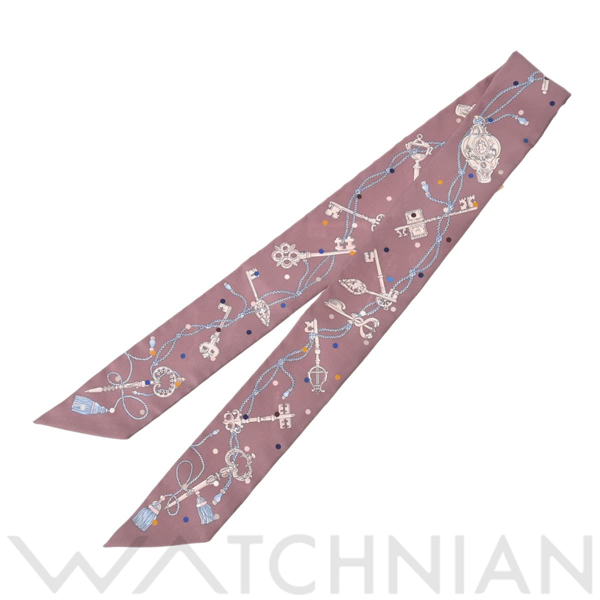 エルメス ツイリー LES CLES A POIS グレーパープル系 063871S シルク100％ レディース 【新品】【other】