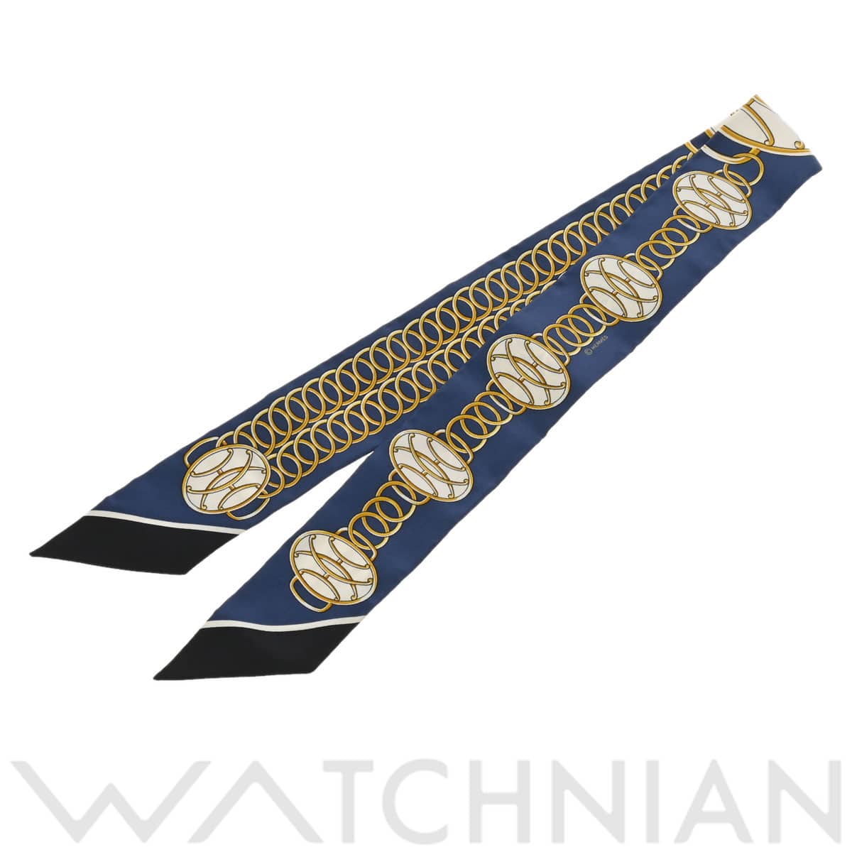 エルメス ツイリー LIFE PROFILE ネイビー 063777S シルク100％ レディース 【新品】【other】