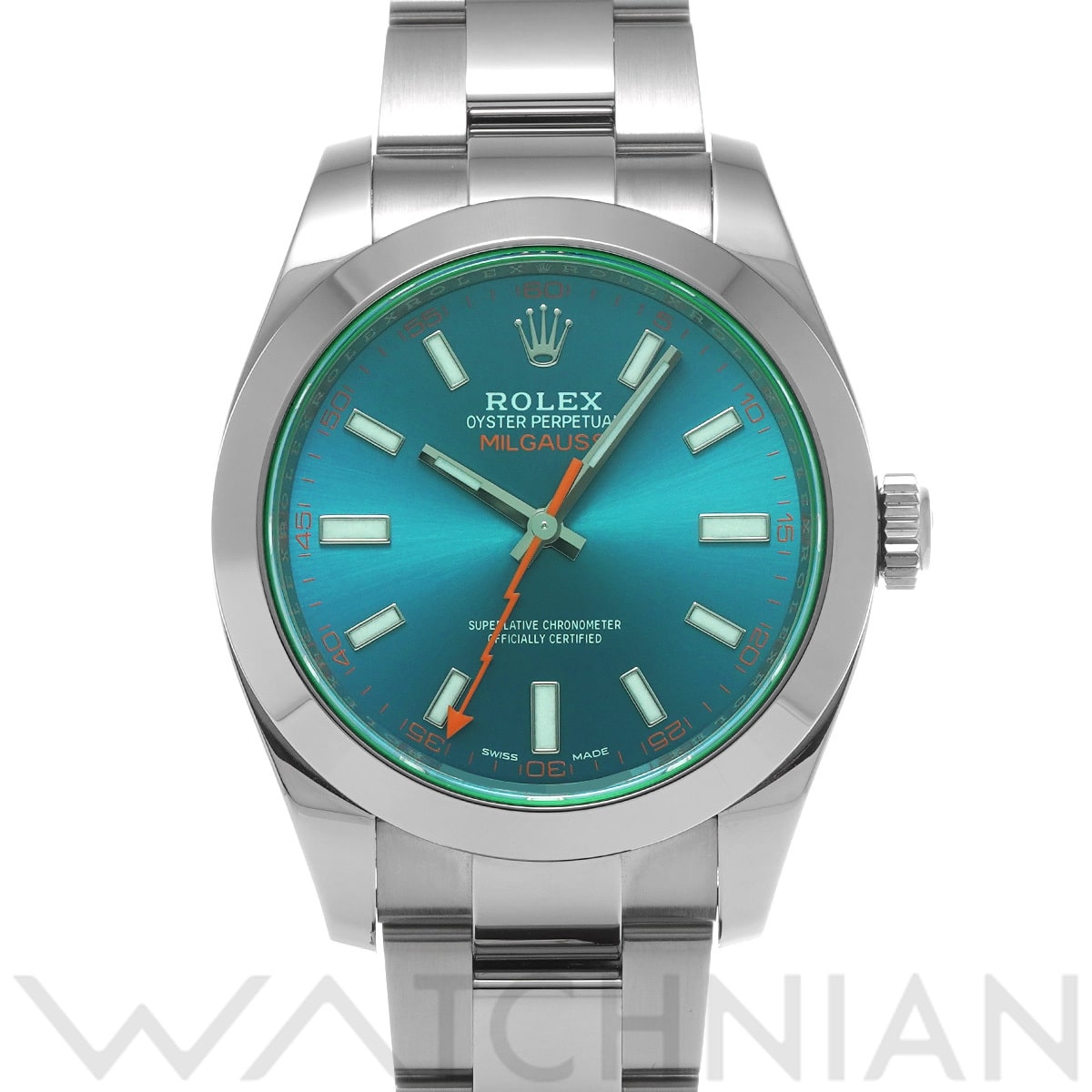 ロレックス ミルガウス 116400GV Zブルー メンズ 時計 【中古】【wristwatch】