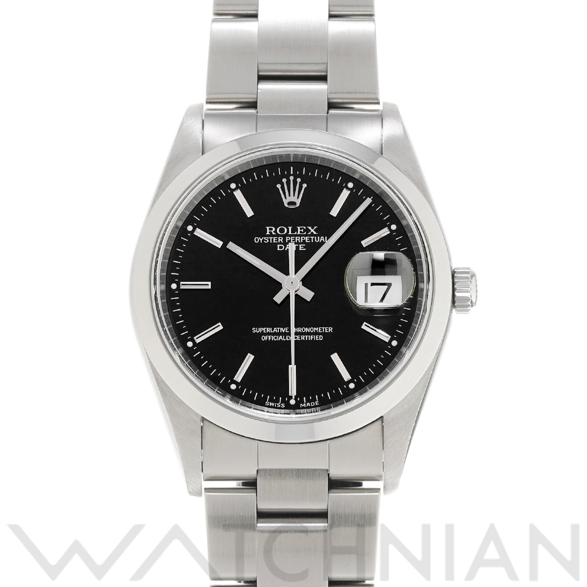 ロレックス オイスターパーペチュアル デイト 15200 ブラック メンズ 時計 【中古】【wristwatch】