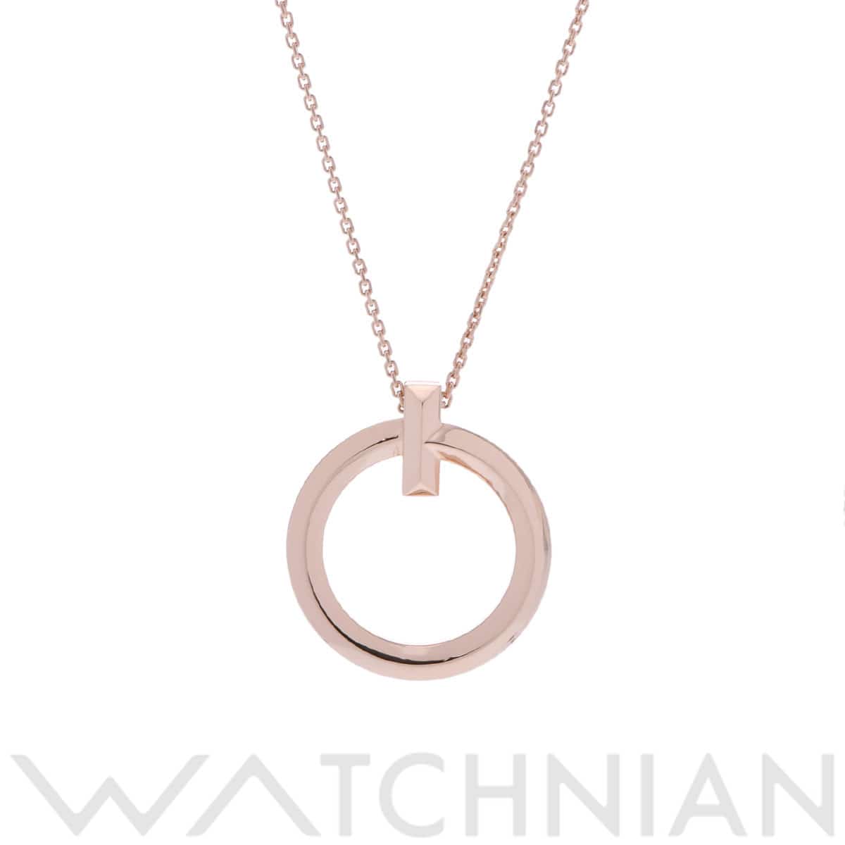 ティファニー Tワンサークル ネックレス ラージ ゴールド K18ピンクゴールド PG レディース ジュエリー 【中古】【jewelry】
