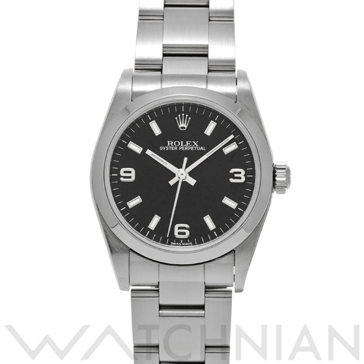 ロレックス オイスターパーペチュアル 77080 ブラック ユニセックス 時計 【中古】【wristwatch】