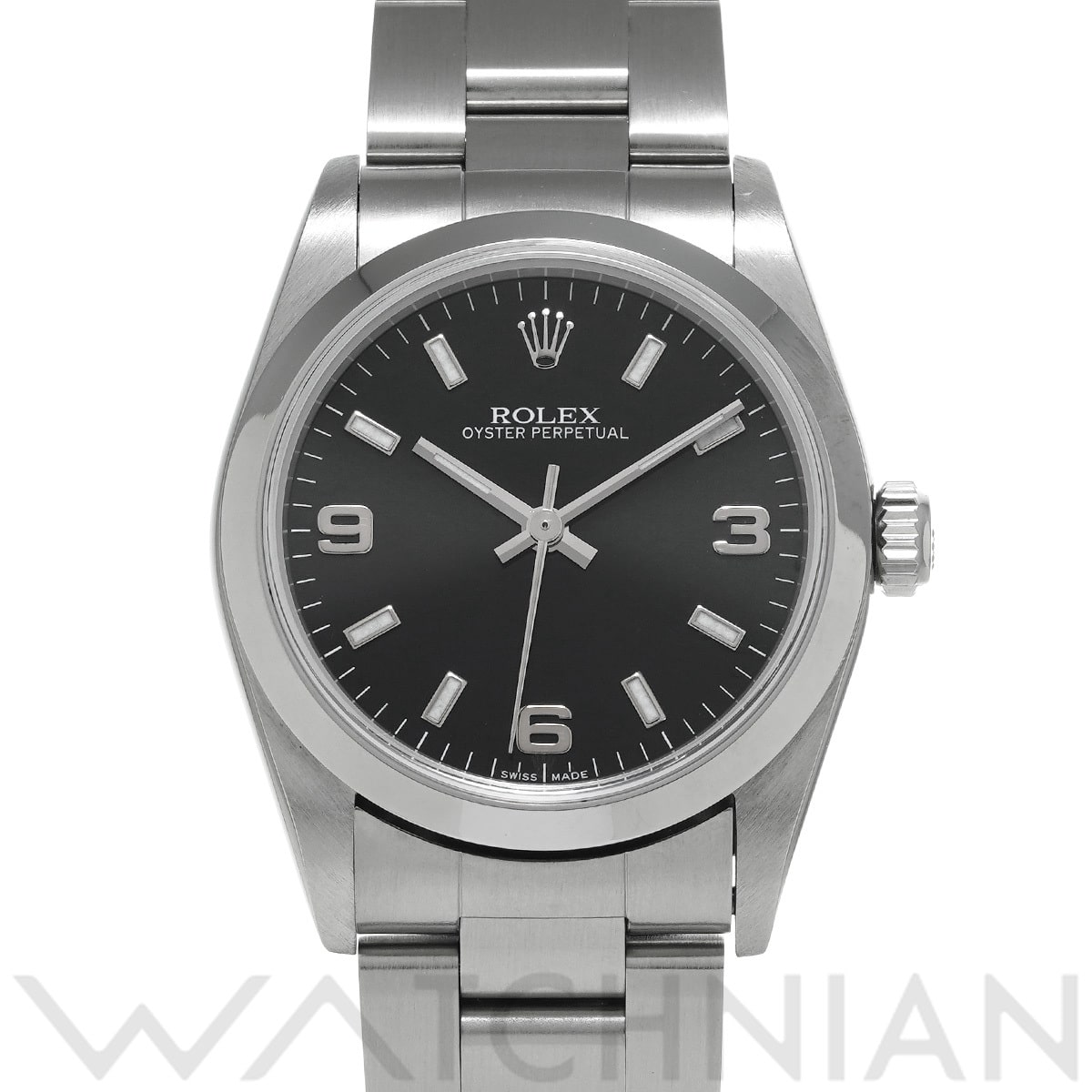 ロレックス オイスターパーペチュアル 77080 ブラック ユニセックス 時計 【中古】【wristwatch】