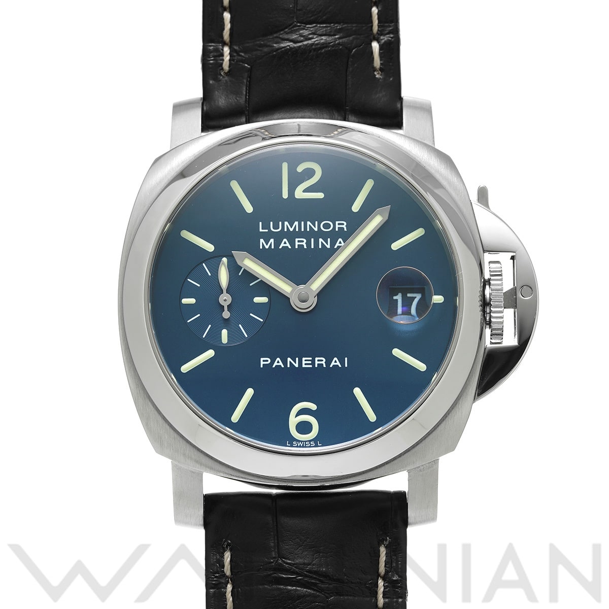 パネライ ルミノールマリーナ PAM00119 ブルー メンズ 時計 【中古】【wristwatch】
