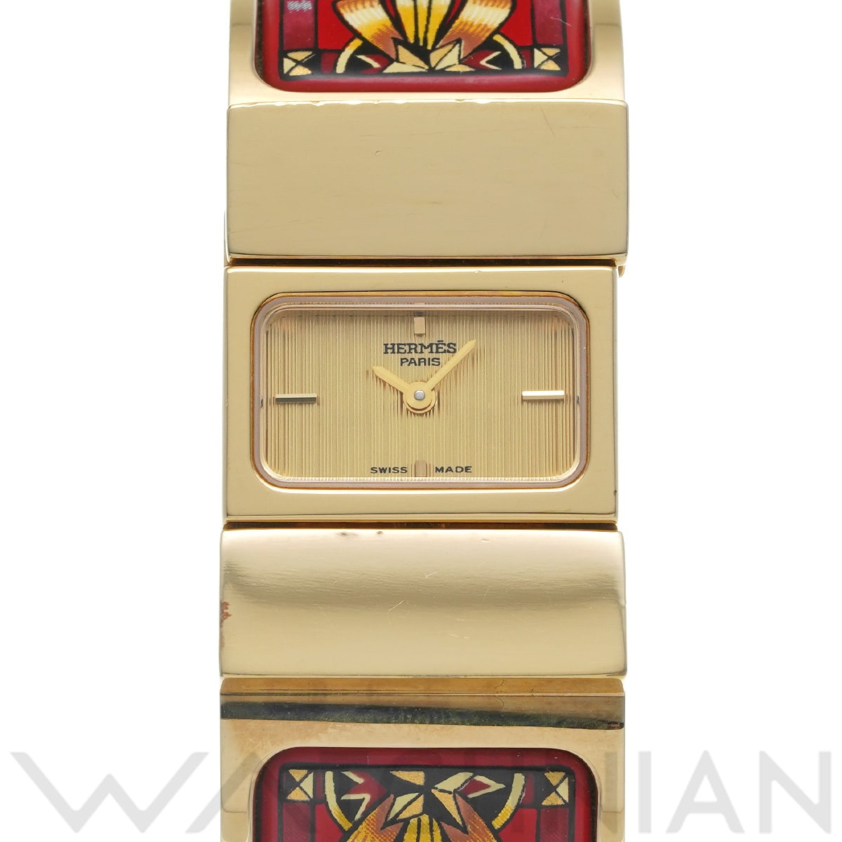 エルメス ロケ L01.201 シャンパン レディース 時計 【中古】【wristwatch】